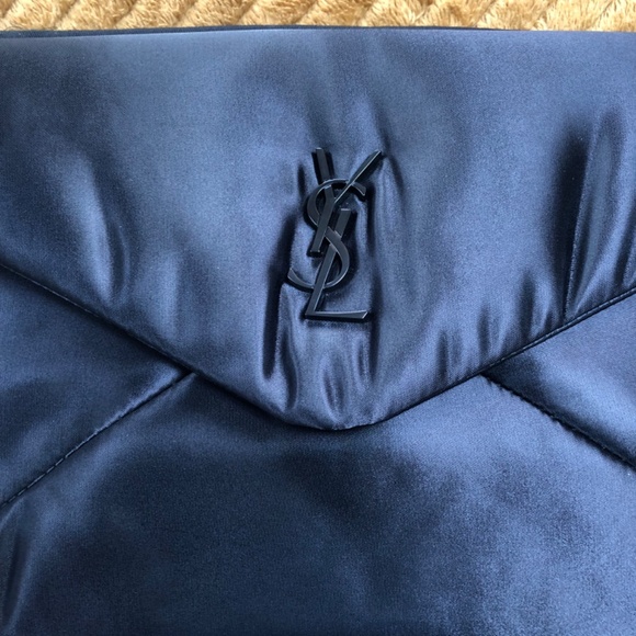 YSL Saint Laurent Satin Envelope Large Clutch Black Flawless SS24 - Picture 3 of 5